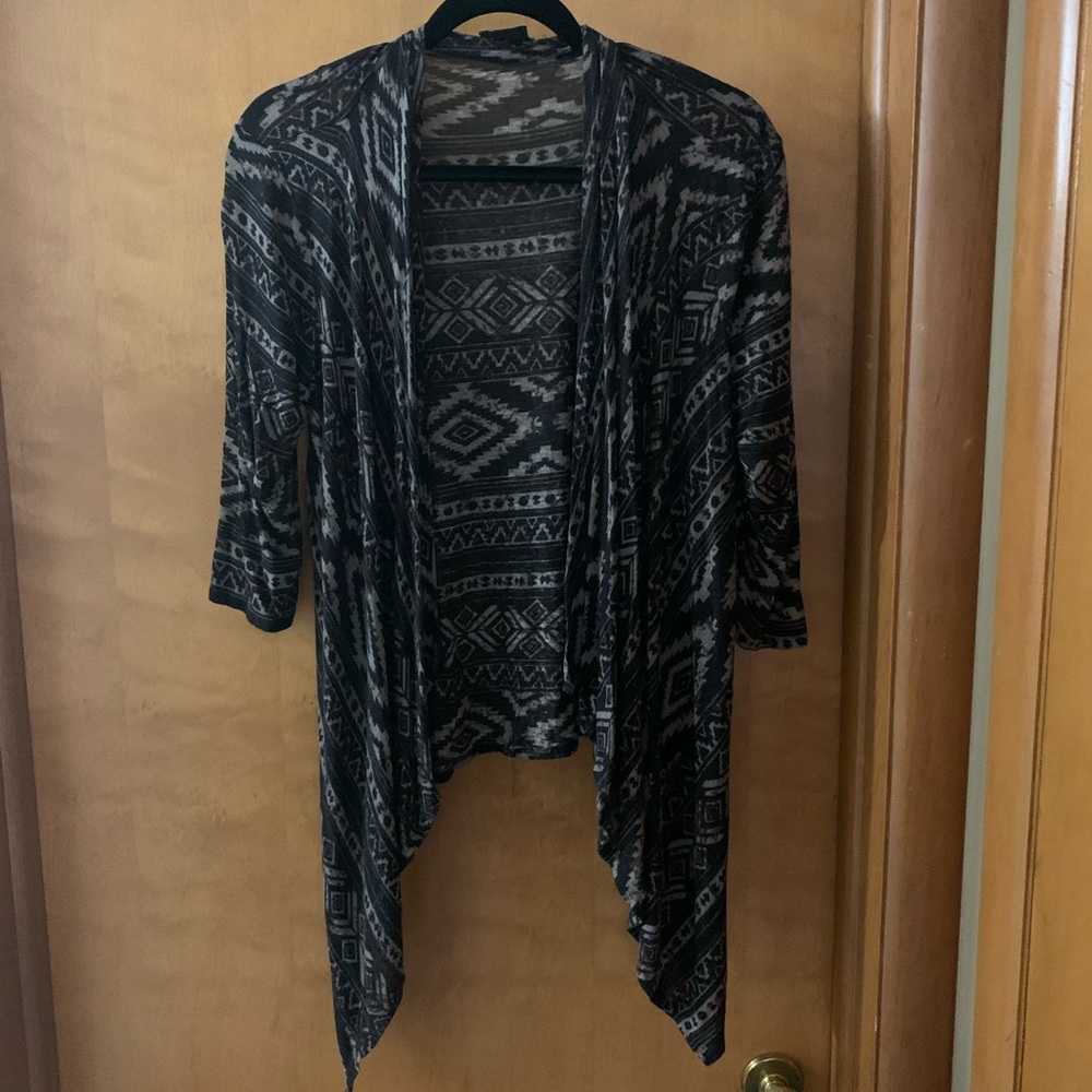 Daytrip Aztec Knit high low cardigan